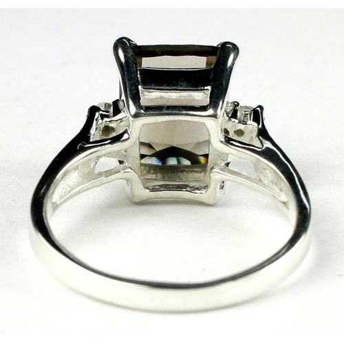 Smoky Quartz, 925 Sterling Silver Ring, SR221