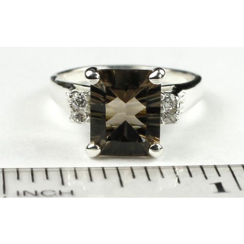 Smoky Quartz, 925 Sterling Silver Ring, SR221