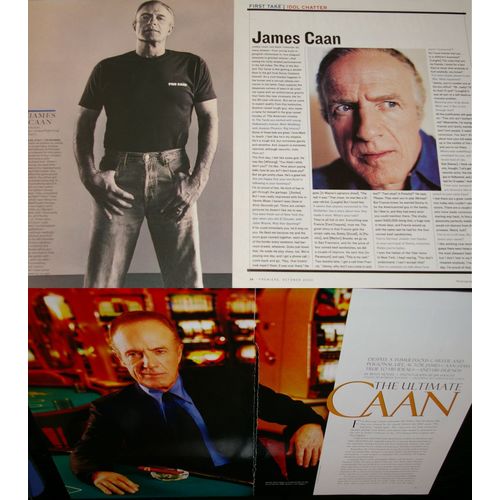 JAMES CAAN 35x Clippings + 2x Trading Cards (Americana+)