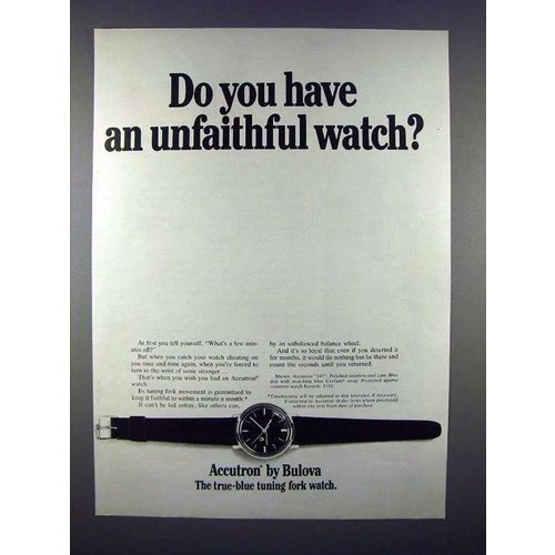 1971 Bulova Accutron 247 Watch Ad - Unfaithful?