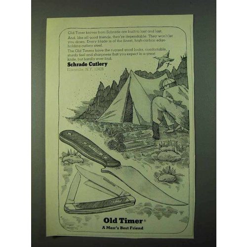1975 Schrade Old Timer Knives Ad - Man's Best Friend
