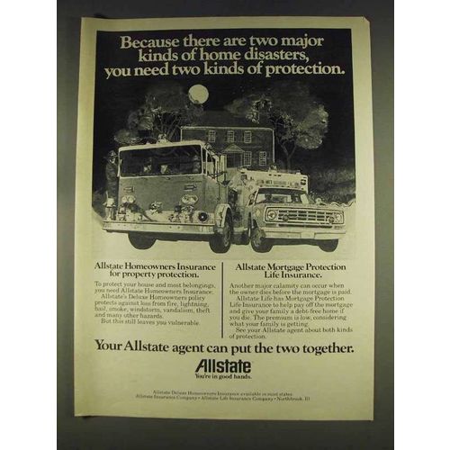 1978 Allstate Insurance Ad - Two Home Disasters