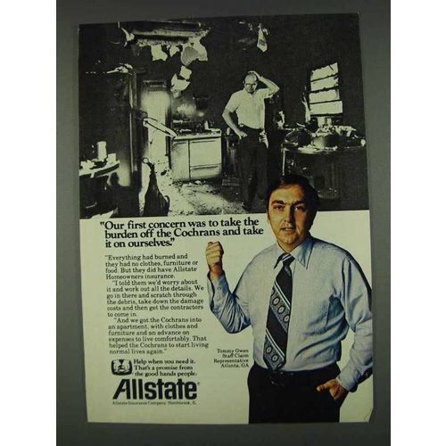 1978 Allstate Insurance Ad - Take the Burden Off