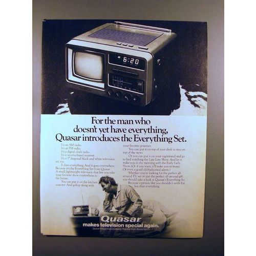 1978 Quasar Everything Set Television TV Ad!