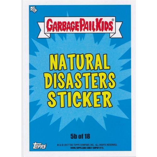 GPK Adam-Geddon Natural Disasters Sticker 5b Starvin' Marvin