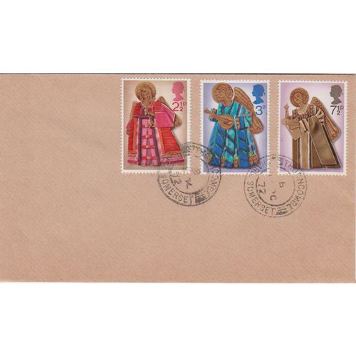 GB 1972 Christmas set FDC Chard Somerset pm see others