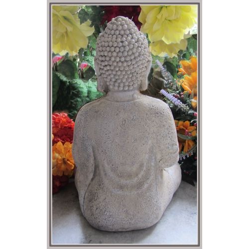 Buddha DVARAVATI dekorative Figur, H30 cm Stein Skulptur, Statue, Feng Shui 803