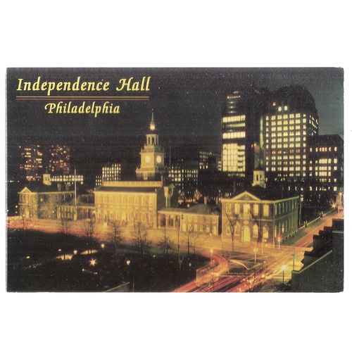 INDEPENDANCE HALL, PHILADELPHIA, PENNSYLVANIA, USA unused vintage postcard (a) =
