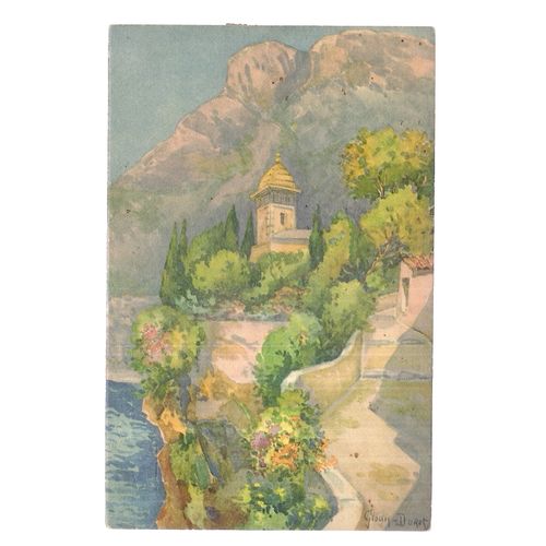 LE CHEMIN DE RONDE, MONACO. antique postcard