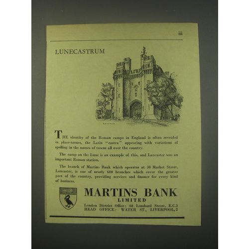 1949 Martins Bank Ad - Lunecastrum