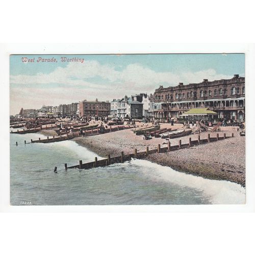 West Parade Worthing Postcard West Sussex 15223