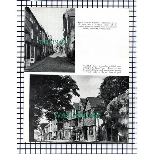(7717) Rye Sussex Mermaid Street Watchbell Street - 1957 Book Print