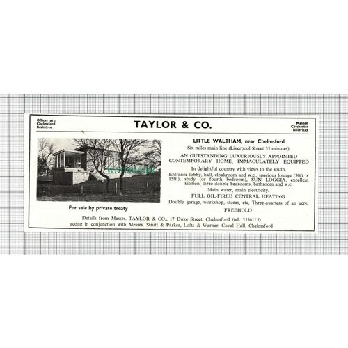 C2798) Little Waltham Essex House Sale Advert - 1964 Clip