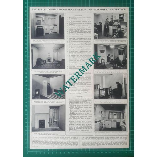 X983) Ventnor Urban District Council Post War Housing Scheme IOW - 1945 Clip