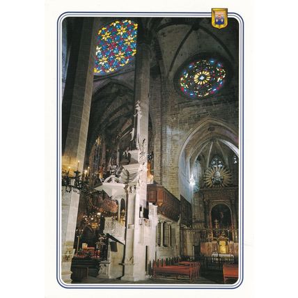 Mallorca Palma Cathedral Interior Spain Postcard unused VGC