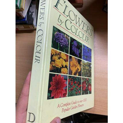 1990 "FLOWERS IN COLOUR" GARDEN FLOWERS LARGE HEAVY 1.9kg HARDBACK BOOK (P8)