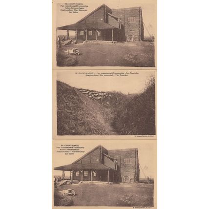 Beaumont Hamel French War Memorial 3x WW1 Postcard s