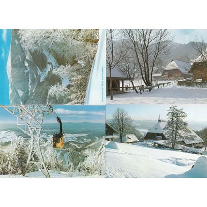 Schwarzwald In Winter Schauinsland 4x German Snow Postcard s