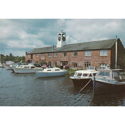 The Clock Warehouse at Staffordshire Worcs Canal Boats Postcard