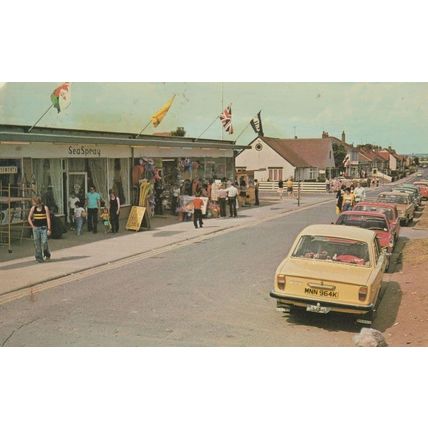 Winthorpe Sea Spray Amusements Shop Flags Lincolnshire 1973 Postcard