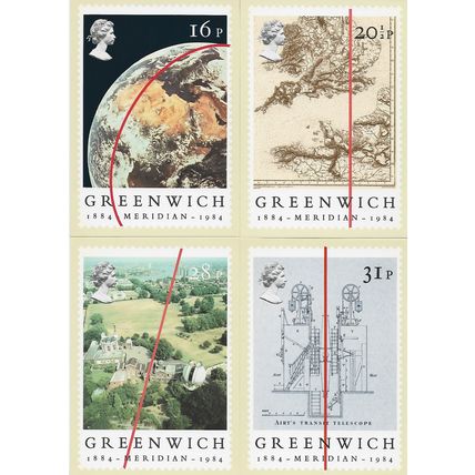 GB 1984 June PHQ M set of 4 Greenwich Meridian