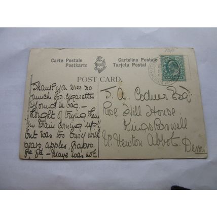 HOCKERILL COLLEGE, BISHOP'S STORTFORD, HERTFORDSHIRE used postcard 1904? pm =