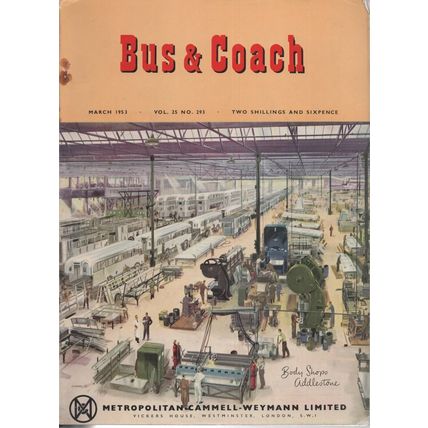 Bus & Coach March 1953 Vol 25 No 293 (loose cover)