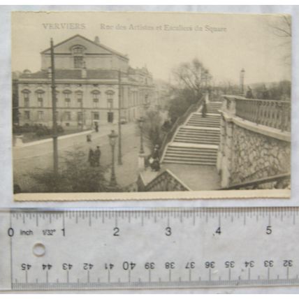 vintage postcard Verviers, Belgium, Rue des Artistes et Escaliers du Square