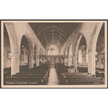 Interior, Chagford Church, Devon, c.1940s - RA Series Postcard