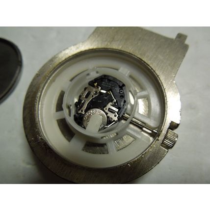 Vintage Galaxie by Elgin Black Dial Quartz Pocket Watch New Battery