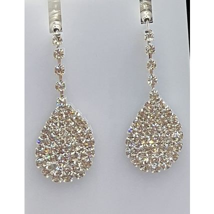 SET Necklace, Earrings, Bracelet Water Drop with Rhinestones #956NEB