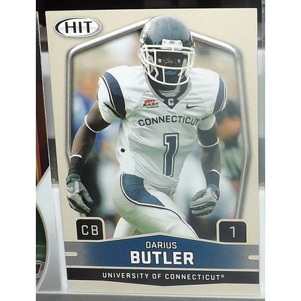 2009 Sage Hit DARIUS BUTLER (Connecticut/Patriots) Rookie Card #41