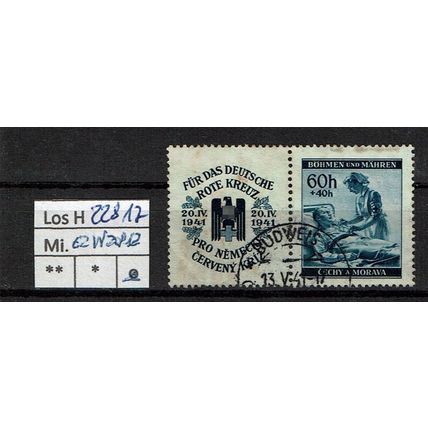 Los H22817: Böhmen & Mähren Mi. W Zd 12, gest.