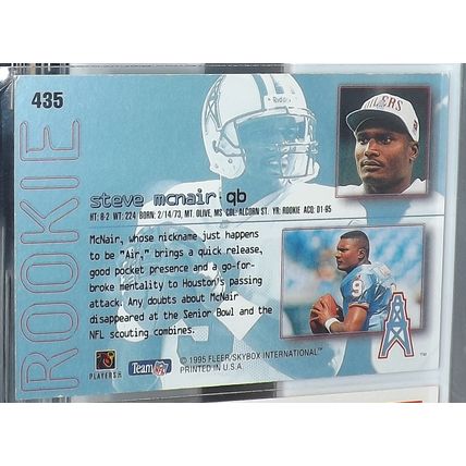 1995 Fleer Ultra Extra STEVE MCNAIR (Oilers) Rookie Card #435