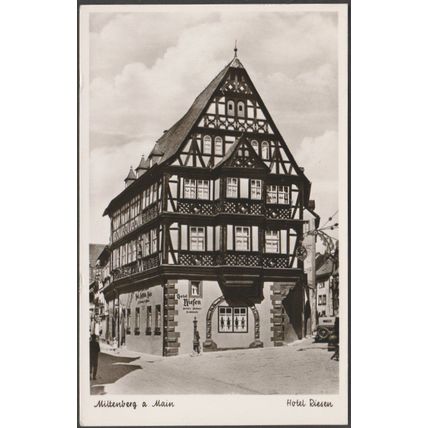 Hotel Riesen, Miltenberg am Main, 1952 - Karl Peters Foto-AK