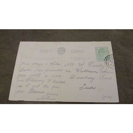 1907 fr Boots Cash Chemist Postcard - Port Skillion - Isle of Man