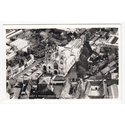 Aerial View St Margaret's Priory Church Kings Lynn Postcard Norfolk Aerofilms