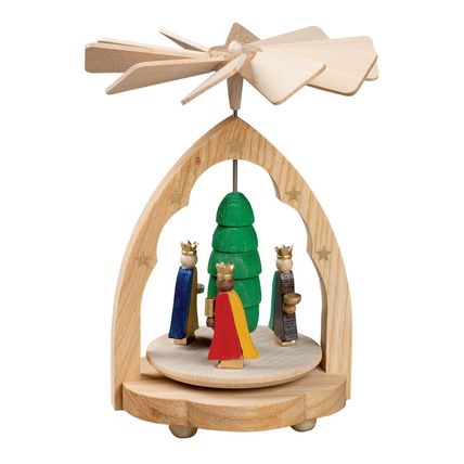1720 - Richard Glaesser Mini Pyramid - 3 Kings Sta"ed wood - 4.25"H x 3.25"W ...