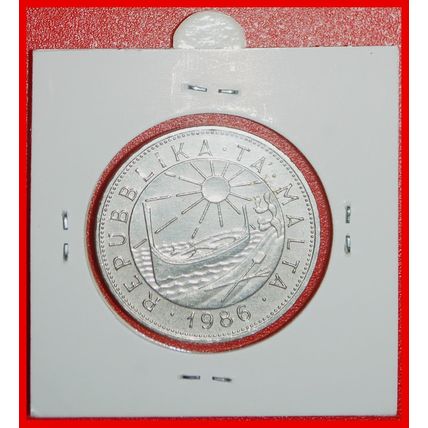 Ⰶ GREAT BRITAIN: MALTA★ 1 POUND 1986 BOAT, BIRD AND THE SUN★LOW START★NO RESERVE