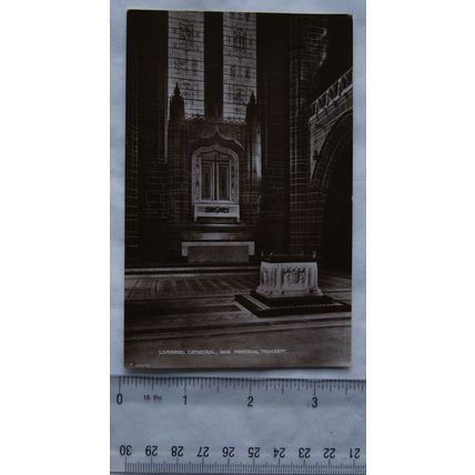 vintage postcard Liverpool Cathedral, War Memorial Transept
