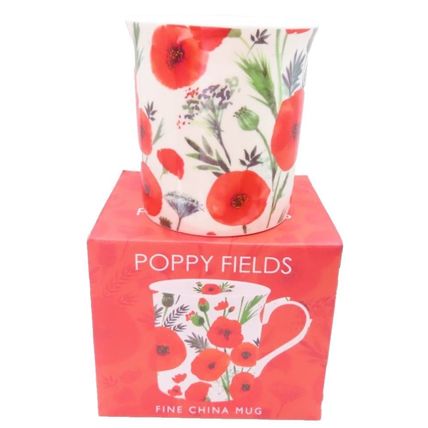 Red Poppies Mug Fine China Mug 9 CM Ceramic Dishwasher & Microwave Safe Gift
