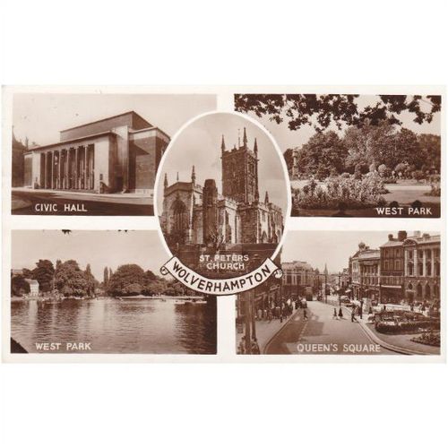 Multi View, Wolverhampton Staffordshire Postcard st1107