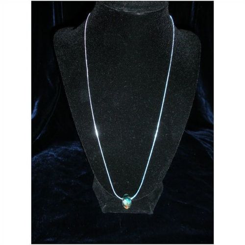 Glass Bead Necklace - Green Turquois
