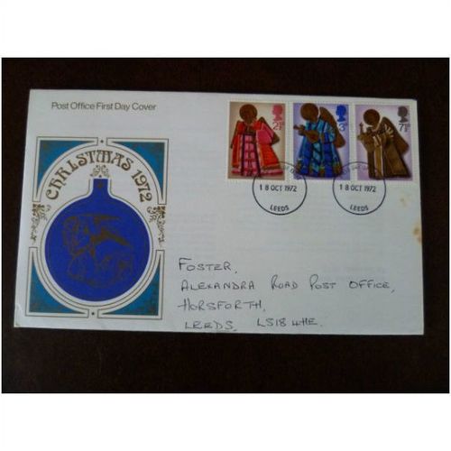 1972 GB Christmas Angels fine set used stamps SG914-5 Music lute trumpet harp