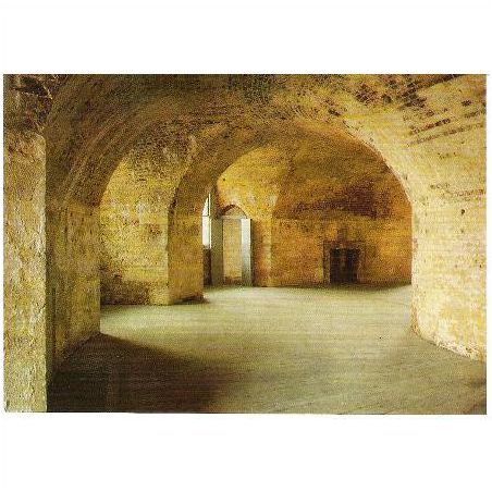 Hurst Castle, Hampshire - Interior of keep - HMSO official postcard c.1980s