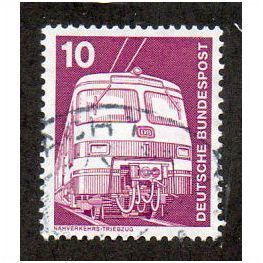 GER 1975 10pf 'TRAIN' FINE USED (EBID30-067)