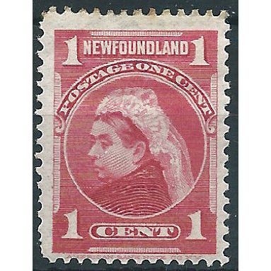 Newfoundland 1897 SG84 1c Carmine Mounted Mint ....