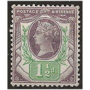 1887 SG198 1 1/2d Dull Purple & Green Light Mounted Mint . .. .