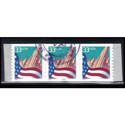 Used 3281 33c U.S. Flag Over City Very Fine PNC 3333A/3 PA4090