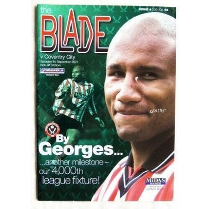 2001 programme Sheffield United v. Coventry City